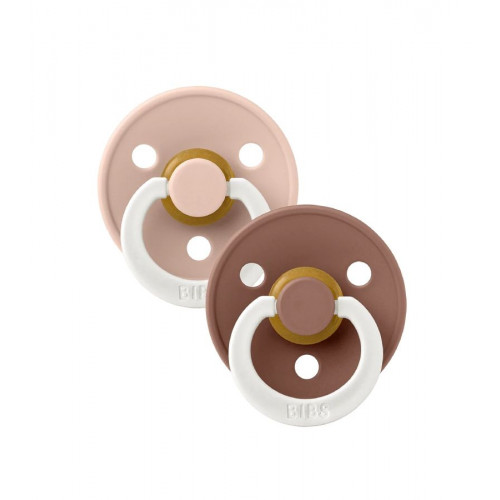 BIBS ΣΕΤ ΠΙΠΙΛΕΣ 2ΤΜΧ – COLOUR – BLUSH/WOODCHUCK GLOW – ΣΤΡΟΓΓΥΛΗ No2 120454