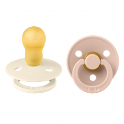 BIBS ΠΙΠΙΛΕΣ COLOUR ROUND-2 PACK- IVORY / BLUSH No3 130253