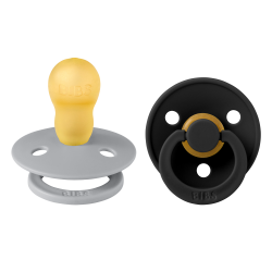 BIBS ΠΙΠΙΛΕΣ COLOUR ROUND 2PACK – CLOUD/BLACK No3 130270