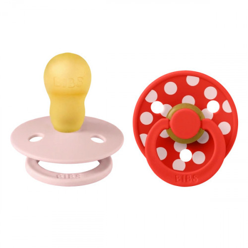 BIBS STUDIO COLLECTION ΣΕΤ ΠΙΠΙΛΕΣ 2ΤΜΧ – POLKA DOT- BLOSSOM / CANDY APPLE – ΣΤΡΟΓΓΥΛΗ No3 13034103