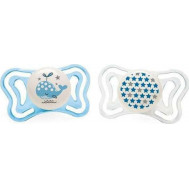 ΟΡΘΟΔΟΝΤΙΚΗ ΠΙΠΙΛΑ ΣΙΛΙΚΟΝΗΣ CHICCO PHYSIO FORMA LIGHT 2-6M 2 TEM C10-71031-41-BLUE WHALE