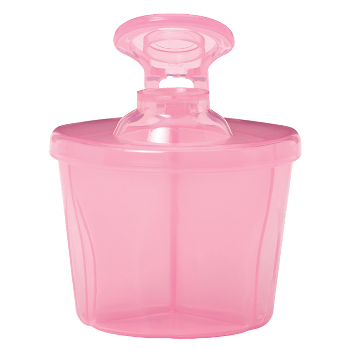 Η φωτογραφία δείχνει Δοσομετρητής σκόνης γάλακτοςΠρακτικό δοχείο σε 3 «διαμερίσματα», για την εύκολη κι ασφαλή μεταφορά της σκόνης του γάλακτος.