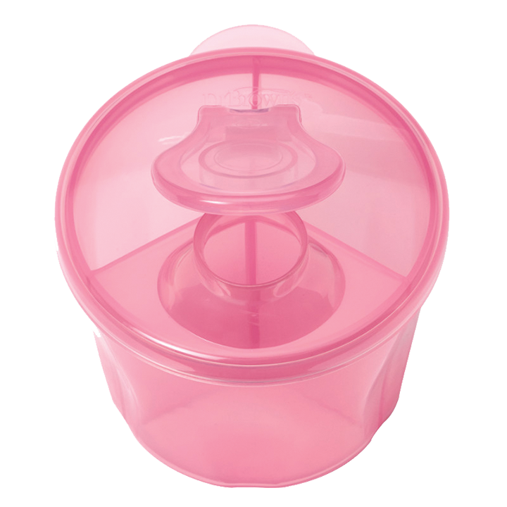 Η φωτογραφία δείχνει Δοσομετρητής σκόνης γάλακτοςΠρακτικό δοχείο σε 3 «διαμερίσματα», για την εύκολη κι ασφαλή μεταφορά της σκόνης του γάλακτος.