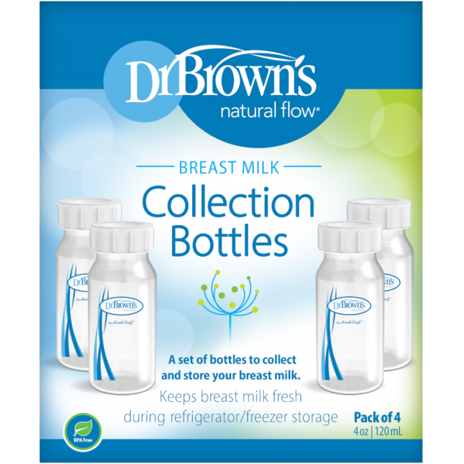 Μπουκάλια συλλογής μητρικού γάλακτοςΠρακτικό σετ μπουκαλιών, για την ασφαλή συλλογή κι αποθήκευση του μητρικού γάλακτος.