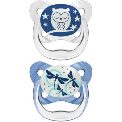 DR. BROWN'S Πιπίλα νυχτός PreVent αγόρι, επίπεδο 1, 0-6 μηνών (2 τεμ.) PV 12008