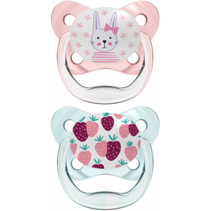 DR. BROWN'S Πιπίλα πεταλούδα ορθο/κη ροζ, επίπεδο 1, 0-6 μηνών (2 τεμ.) PV 12302