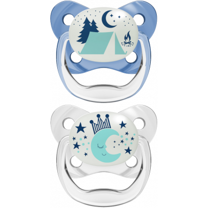 DR. BROWN'S Πιπίλα νυχτός PreVent αγόρι, επίπεδο 2, 6-18 μηνών (2 τεμ.) PV 22008