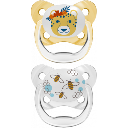 DR. BROWN'S Πιπίλα πεταλούδα ορθο/κη ροζ, επίπεδο 2, 6-18 μηνών (2 τεμ.) PV 22302