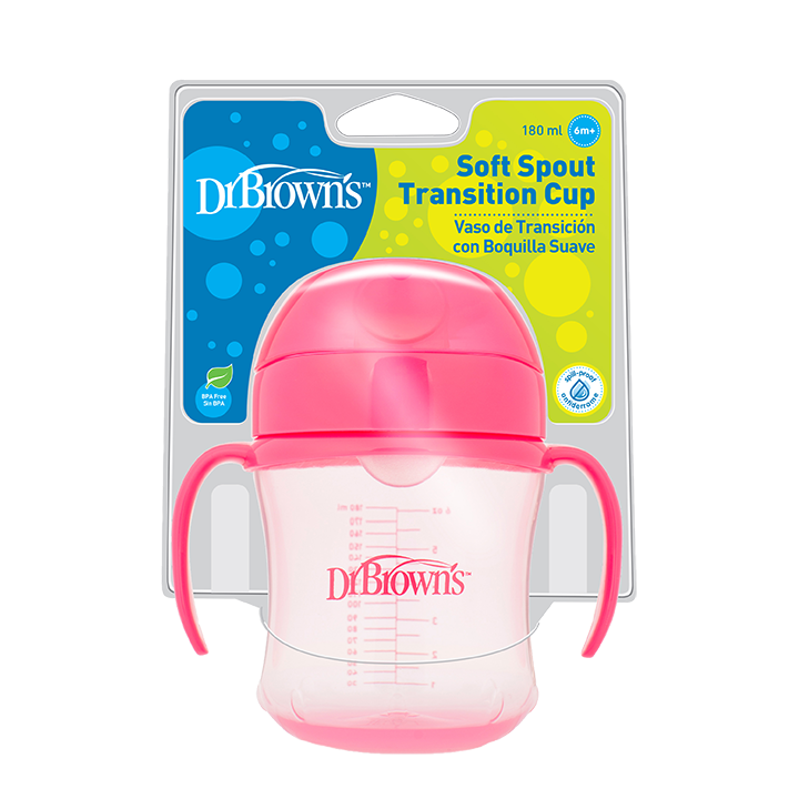 Η φωτογραφία δείχνει Κύπελλο 180 ml μαλακό στόμιο με καπάκι και λαβέςΕιδικά σχεδιασμένο κύπελλο εκπαίδευσης, για το πρώτο στάδιο «ανεξαρτητοποίησης» του μωρού.