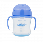 Κύπελλο 180 ml μαλακό στόμιο με καπάκι και λαβέςΕιδικά σχεδιασμένο κύπελλο εκπαίδευσης, για το πρώτο στάδιο «ανεξαρτητοποίησης» του μωρού.
