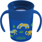 Η φωτογραφία δείχνει Κύπελλο 360° με λαβές 200 mlΤο ειδικά διαμορφωμένο κύπελλο Dr Brown's™ Cheers 360° παρέχει άνεση στο παιδί να πίνει από όλες τις πλευρές χωρίς διαρροές.