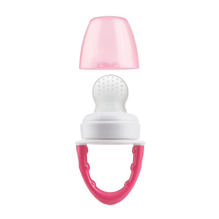 Η φωτογραφία δείχνει Τροφοδότης ΣιλικόνηςΕισάγετε με ασφάλεια το μωρό σε νέο φαγητό με τον τροφοδότη σιλικόνης του Dr.