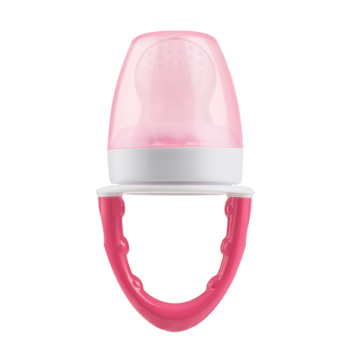 Η φωτογραφία δείχνει Τροφοδότης ΣιλικόνηςΕισάγετε με ασφάλεια το μωρό σε νέο φαγητό με τον τροφοδότη σιλικόνης του Dr.