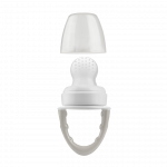 Η φωτογραφία δείχνει Τροφοδότης ΣιλικόνηςΕισάγετε με ασφάλεια το μωρό σε νέο φαγητό με τον τροφοδότη σιλικόνης του Dr.