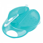 Η φωτογραφία δείχνει Μπολ φαγητού με καπάκι και κουταλάκι&nbsp;ταΐσματοςΕξαιρετικής ποιότητας πιάτα για τη στέρεα τροφή του μωρού.