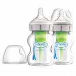 Η φωτογραφία δείχνει Μπιμπερό γυάλινο Options+ με φαρδύ λαιμό 150 ml.