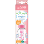 Μπιμπερό Πλαστικό με Φαρδύ Λαιμό Options+Εργονομικά σχεδιασμένο μπιμπερό με φαρδύ λαιμό, που μέσω της καινοτομίας της διέλευσης του αέρα εξασφαλίζει μοναδικά πλεονεκτήματα στο τάισμα.