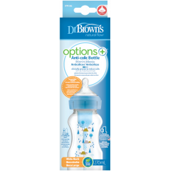 DR. BROWN'S Μπιμπερό πλαστικό Options (Φ.Λ.) 270 ml μπλε WB 91802