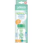 Μπιμπερό Πλαστικό με Φαρδύ Λαιμό Options+Εργονομικά σχεδιασμένο μπιμπερό με φαρδύ λαιμό, που μέσω της καινοτομίας της διέλευσης του αέρα εξασφαλίζει μοναδικά πλεονεκτήματα στο τάισμα.