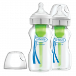 Η φωτογραφία δείχνει Μπιμπερό γυάλινο Options+ με φαρδύ λαιμό&nbsp;270mlΜπιμπερό Γυάλινο με Φαρδύ Λαιμό Options+Εργονομικά σχεδιασμένο μπιμπερό με φαρδύ λαιμό, που μέσω της καινοτομίας&nbsp;της διέλευσης του αέρα εξασφαλίζει μοναδικά πλεονεκτήματα στο τάισμα.