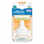 Θηλές Σιλικόνης για Μπιμπερό Options+ Με Φαρδύ ΛαιμόΠροηγμένης τεχνογνωσίας θηλές, ειδικά σχεδιασμένες για τα μπιμπερό φυσικής ροής Dr.