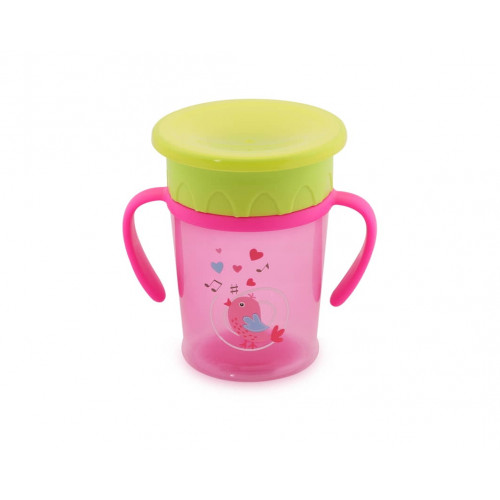 Εκπαιδευτικό Κύπελλο 360˚ με χειρολαβές 270ml Lorelli 1023052-Pink