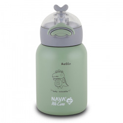 NAVA Θερμός μπουκάλι ανοξείδωτο "We Care" πράσινο 350ml 10-110-003