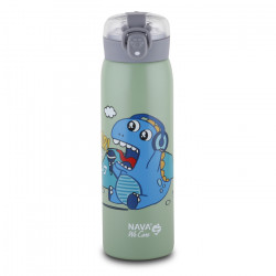 NAVA Θερμός μπουκάλι ανοξείδωτο "We Care" πράσινο 500ml 10-110-012