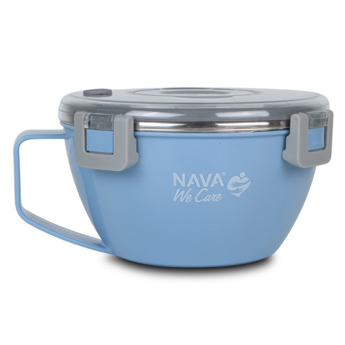 NAVA Δοχείο φαγητού-θερμός ανοξείδωτο στρογγυλό "We Care", μπλε 850ml 10-262-012