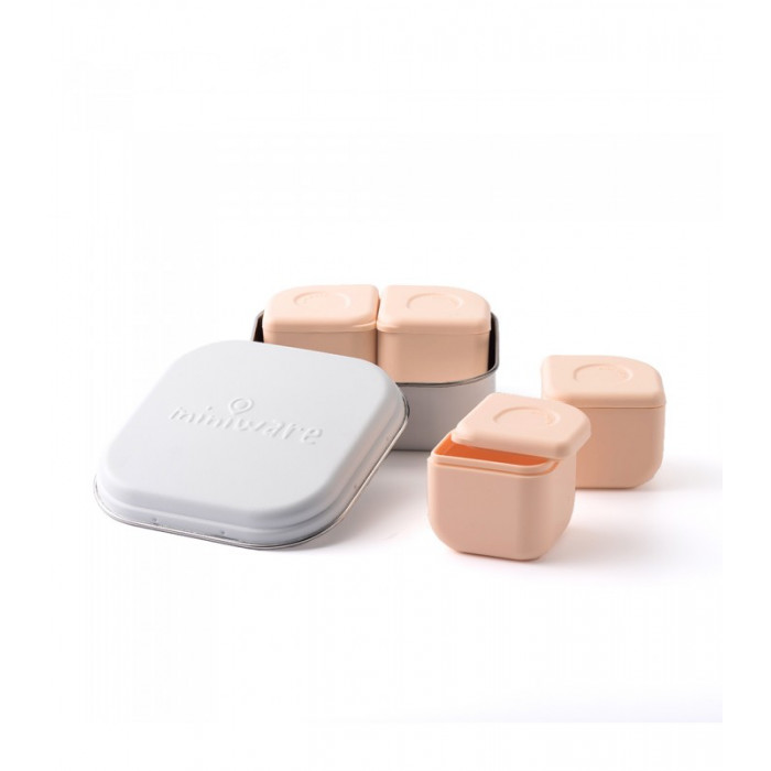 ΠΛΗΡΟΦΟΡΙΕΣΔοχείο φαγητού 15x15cm από ανοξείδωτο ατσάλι με2 δοχεία σιλκόνης 7x7cm, , Συσκευασία σε κουτί με παράθυρο