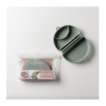 Η φωτογραφία δείχνει ΠΛΗΡΟΦΟΡΙΕΣΑναδιπλούμενο πιάτο με 2 βεντουζες τέλειας εφαρμογής,Συσκευασία σε διάφανο σακουλάκι EVA.