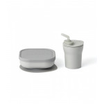 ΠΛΗΡΟΦΟΡΙΕΣΣκεύος από PLA, καπάκι & αποσπώμενη βεντούζα από σιλικόνη, ποτηράκι & καπάκι από PLA,καλαμάκι σιλικόνης,Συσκευασία σε κουτί με παράθυρο