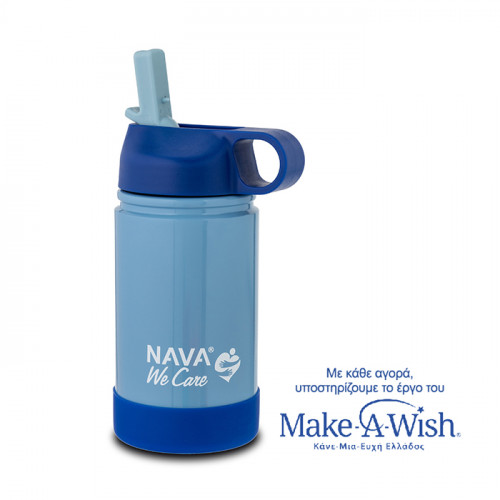 NAVA Θερμός μπουκάλι ανοξείδωτο "We Care" μπλε 360ml 10-016-031