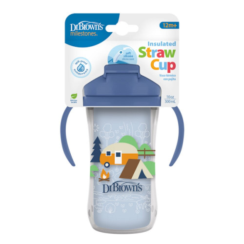 DR. BROWN'S Κύπελλο θερμός με καλαμάκι 300 ml αγόρι TC 01202-HOME