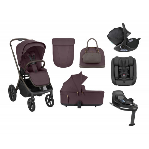 KIKKA BOO GOYA 5 ΣΕ 1 ΠΟΛΥΚΑΡΟΤΣΙ ΜΕ 2 ΚΑΘΙΣΜΑΤΑ ΚΑΙ ΒΑΣΗ ISOFIX PLATINUM MERLOT 31001020173-5