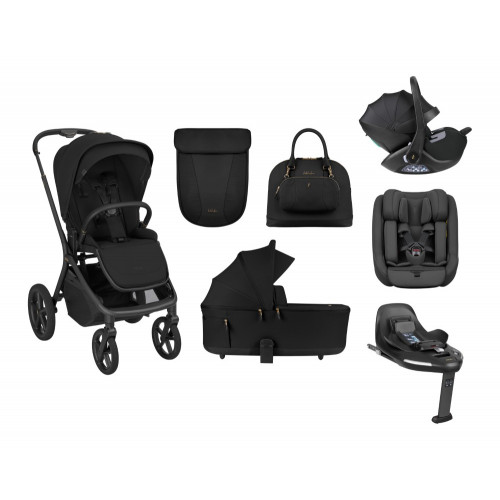 KIKKA BOO GOYA 5 ΣΕ 1 ΠΟΛΥΚΑΡΟΤΣΙ ΜΕ 2 ΚΑΘΙΣΜΑΤΑ ΚΑΙ ΒΑΣΗ ISOFIX PLATINUM NOIR 31001020174-5