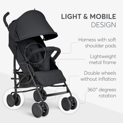 KIKKA BOO ΚΑΡΟΤΣΙ ΒΟΛΤΑΣ ΜΠΑΣΤΟΥΝΙ BEETLE 2 BLACK 31001030240