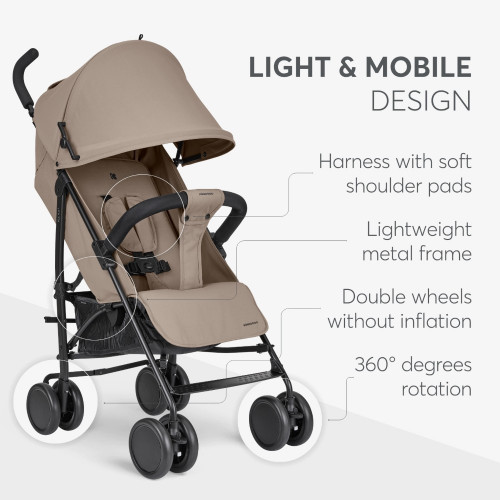 KIKKA BOO ΚΑΡΟΤΣΙ ΒΟΛΤΑΣ ΜΠΑΣΤΟΥΝΙ BEETLE 2 DARK BEIGE 31001030242