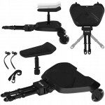 Lionelo Buggy Board Σκαλάκι Καροτσιού Με Κάθισμα Black OnyxΠροσαρμοζόμενο Step Board με Κάθισμα 2 σε 1 & LED Ρόδες – Αναδιπλούμενο και ΠρακτικόΚάντε κάθε βόλτα με δύο παιδιά πιο εύκολη και πιο διασκεδαστική!Η universal πλατφόρμα καροτσιού με κάθισμα 2 σε 1 της Lionelo προσαρμόζεται σε σχεδόν όλα