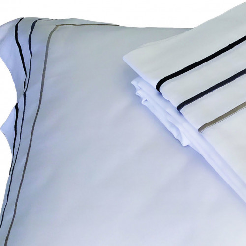 Παπλωματοθήκη Cotton Satin Plain Line TC310 Cotton 100% Three Lines 250x230