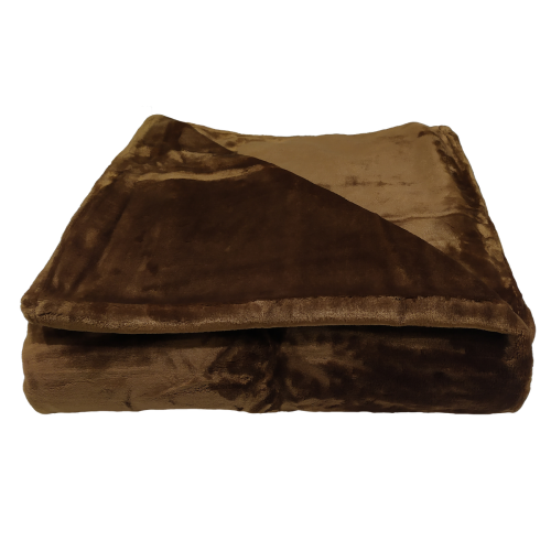 Κουβέρτα Velour Flannel Brown Υπέρδιπλη 220x240 400gsm