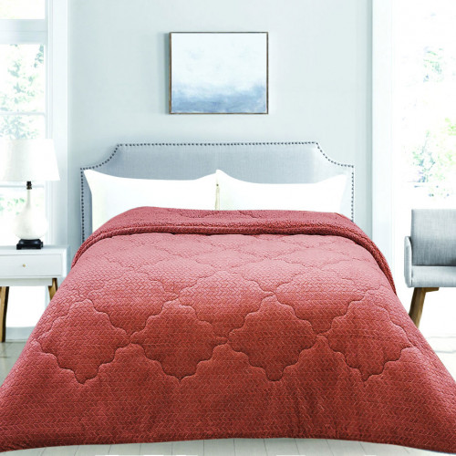 Κουβερτοπάπλωμα Le Blanc Flannel Comfort Υπέρδιπλο 220Χ240 600gsm Old Rose