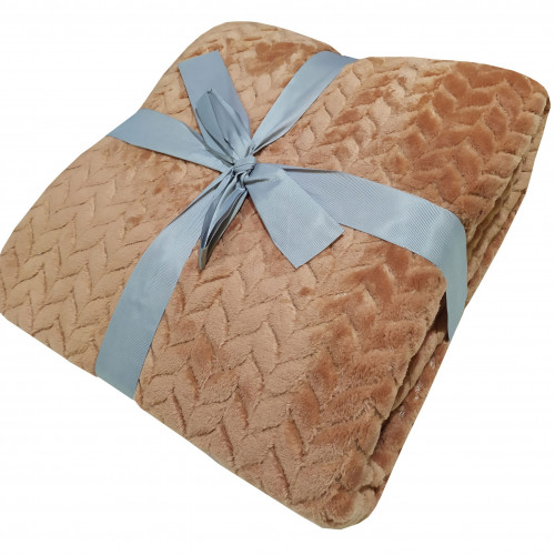 Κουβέρτα Le Blanc Velour Flannel Old Rose Διπλή 200x220 400gsm