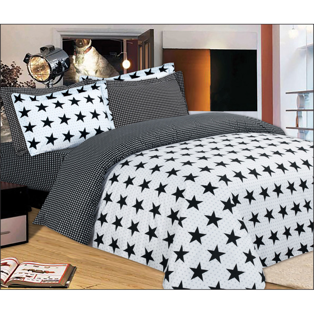 2 σεντόνια εμπριμέ 230x245 & 2 μαξιλαροθήκες εμπριμέ Oxford 50Χ70