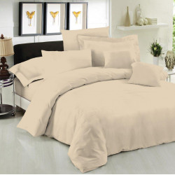 Σεντόνι Μεμονομένο LeBlanc Μονόχρωμο Polycotton 50/50 TC144 Sand ημίδιπλο με λάστιχο 120x200+35
