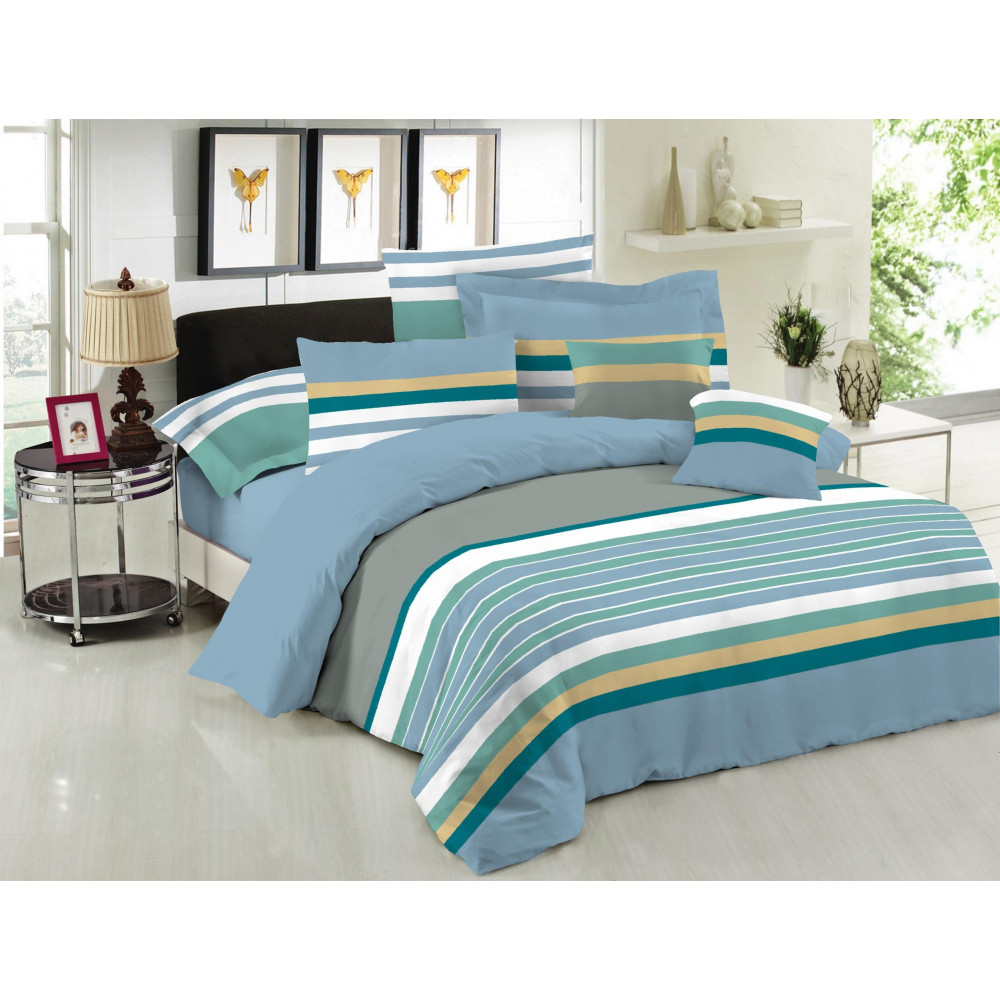 1 κουβερλί εμπριμε μονο 160x240 και 1 μαξιλαροθήκη φάκελος εμπριμέ