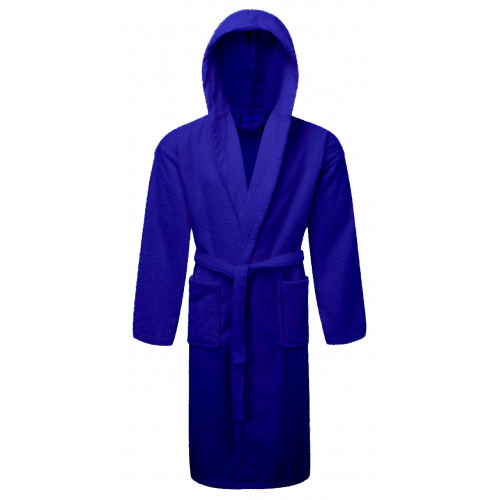 Μπουρνούζι ΚΟΜΒΟΣ Πετσετέ με κουκούλα 420gr/m2  Blue Large