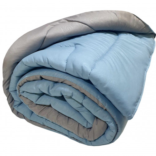 Πάπλωμα Μικροϊνών Embossed ΚΟΜΒΟΣ Grey - Petrol Μονό 160x240