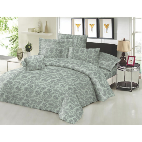 Παπλωματοθήκη ΚΟΜΒΟΣ Cotton Line Printed Lahor Aqua Διπλή 200x240