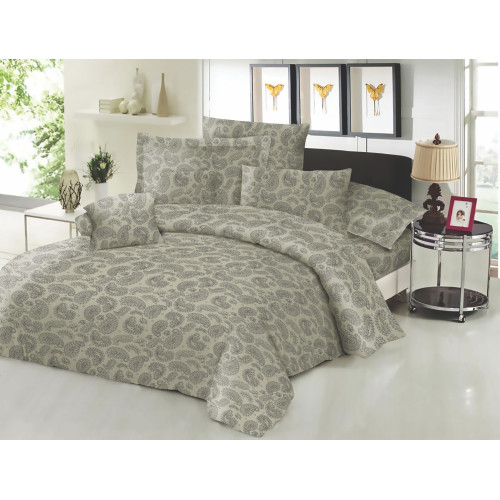 Παπλωματοθήκη ΚΟΜΒΟΣ Cotton Line Printed Lahor Beige Μονή 160x240